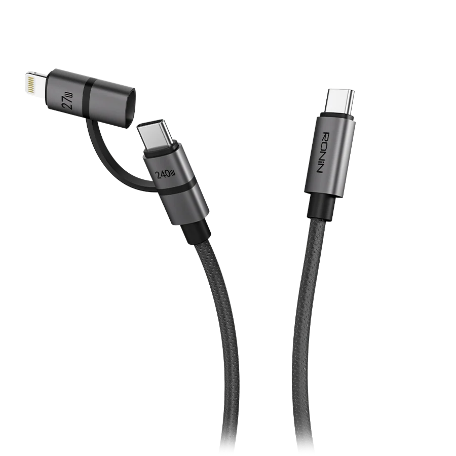 Ronin 2-in-1 Cable – 240W Type-C & 27W iPhone Fast Charging
