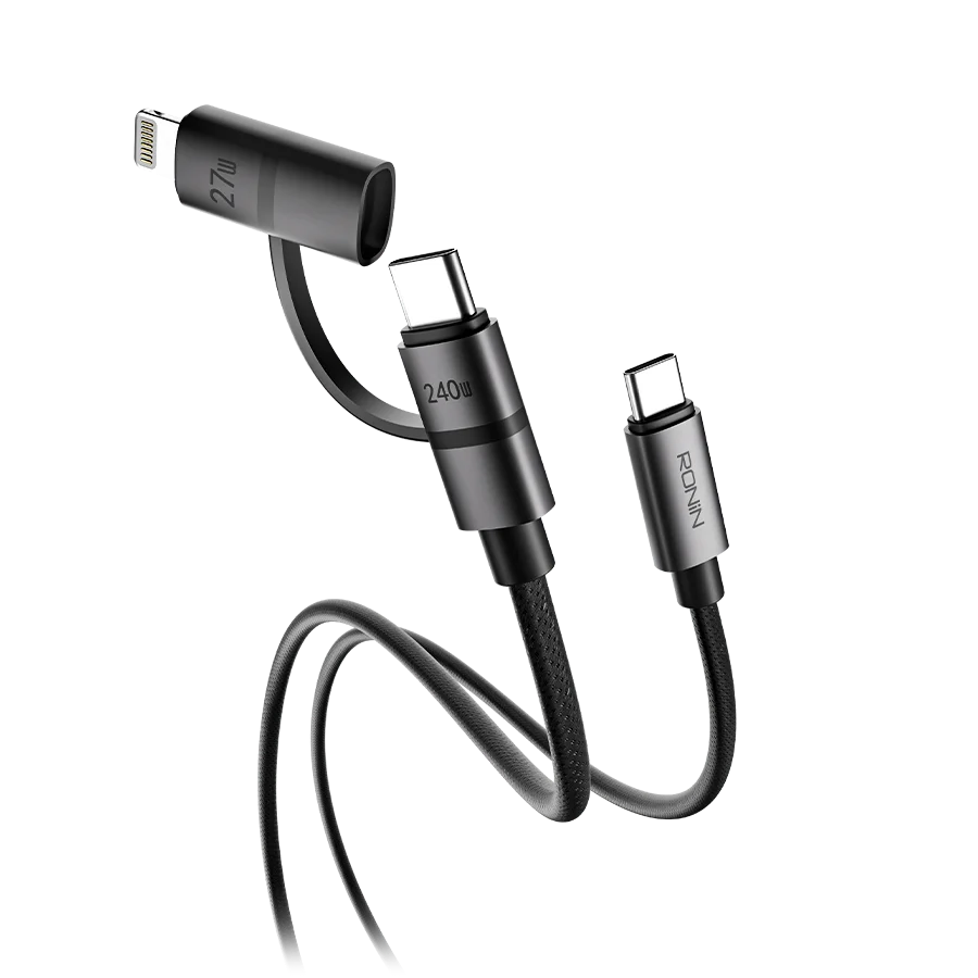 Ronin 2-in-1 Cable – 240W Type-C & 27W iPhone Fast Charging