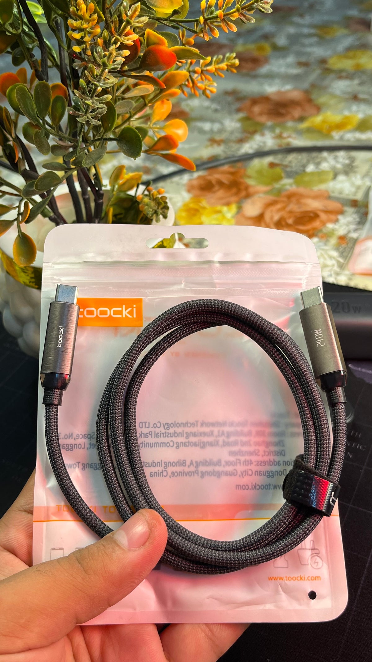 Toocki 240W Type-C to Type-C Fast Charging Cable – 1 Meter