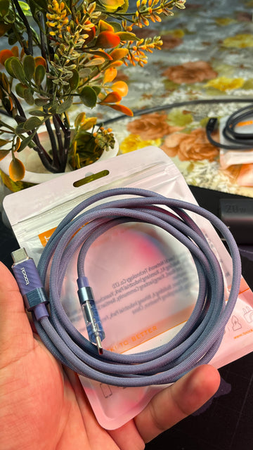 Toocki 100W Digital Display Type-C to Type-C Fast Charging Cable – 2 Meter