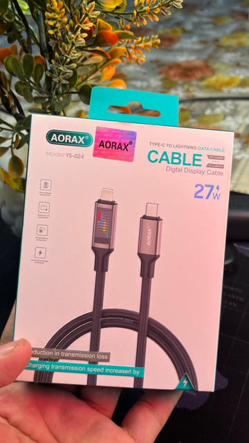 AORAX 27W Type-C to Lightning Fast Charging Cable – 1 Meter