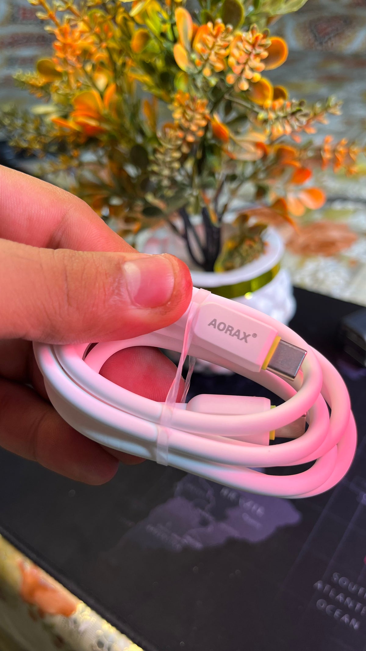 AORAX Soft Silicone Type-C to Type-C Fast Charging Data Cable – 1 Meter