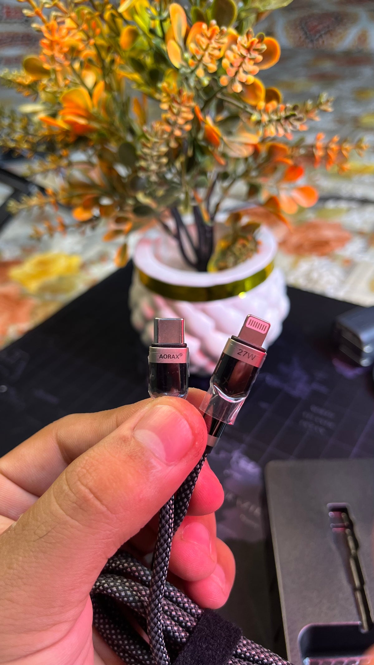 AORAX 27W Type-C to Lightning Fast Charging Data Cable – 1 Meter