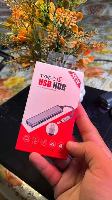 Type-C to USB Hub – 4 Port USB Adapter for MacBook & Phone