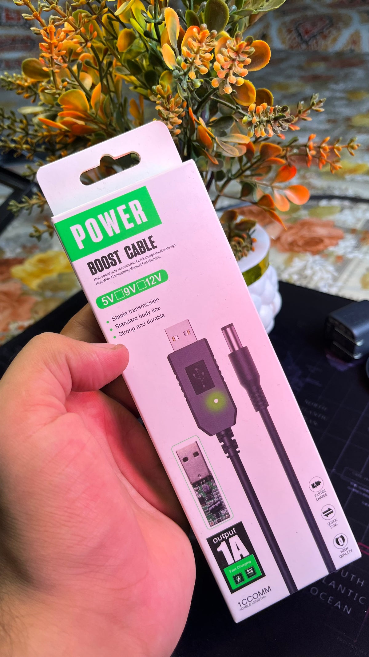 5V to 12V Power Boost Cable – Power Bank to WiFi Router Cable