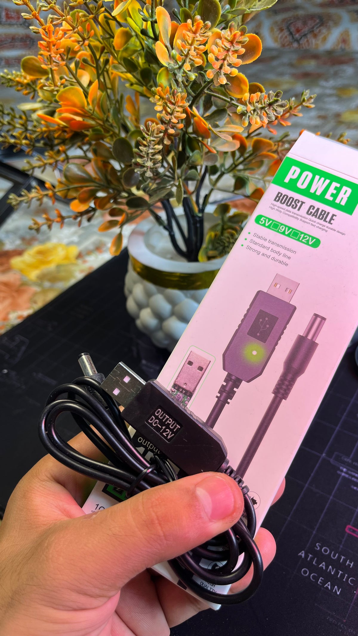 5V to 12V Power Boost Cable – Power Bank to WiFi Router Cable