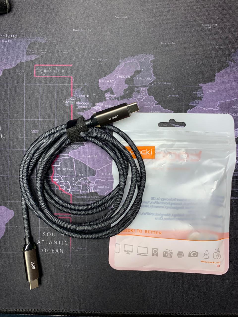 TOOCKI USB C Cable 2 Meter 240W Fast Charging Cable for iPhone, iPad, MacBook, Laptop, 4K Screen Monitoring & 480Mbps Data Transfer