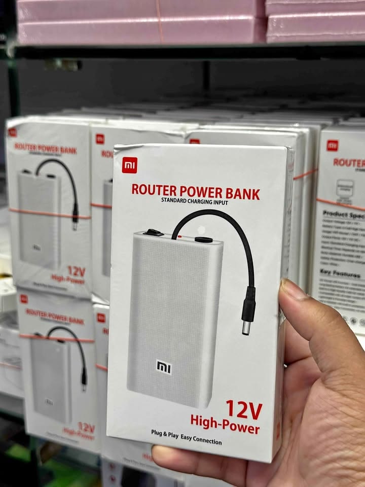 MI Router Power Bank 12V High-Power UPS Backup Battery for WiFi Router | Plug & Play Router Backup Solution